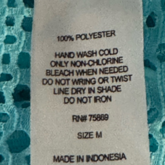 Aqua Lace Razorback Top - Picture 4 of 5